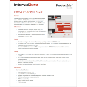 RTX64 RT-TCP/IP